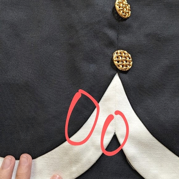 80s Black Pleated Midi Dress by Danny & Nicole - Picture 5 of 8